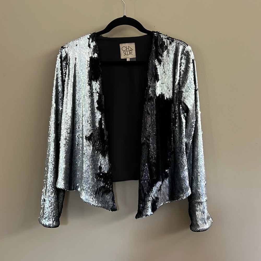 Chaser Lined With Reversible Sequins Open Front J… - image 2